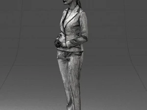 woman in black suit 0322 3D Model