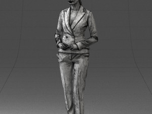 woman in black suit 0322 Modello 3D