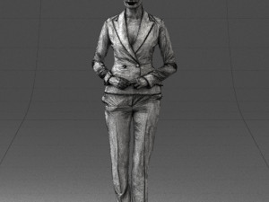 woman in black suit 0322 Modello 3D