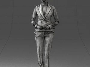 woman in black suit 0322 3D Model