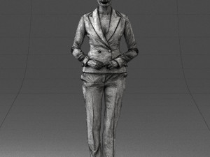woman in black suit 0322 Modello 3D