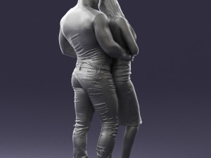 hugging young couple 0306 3Dモデル
