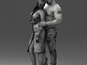 hugging young couple 0306 3Dモデル