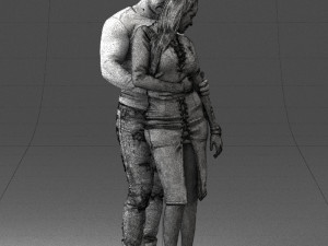 hugging young couple 0306 3d print ready 3D Baskı Modeli