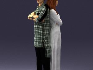young stylish couple 0330 3D Model