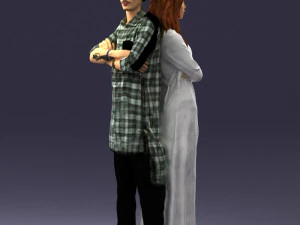 young stylish couple 0330 3D Model