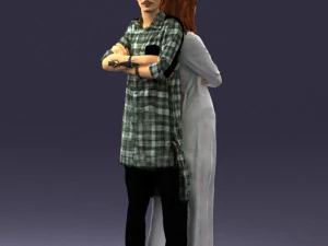 young stylish couple 0330 3D Model