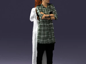 young stylish couple 0330 3D Model