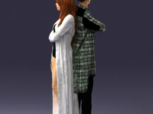 young stylish couple 0330 3D Model