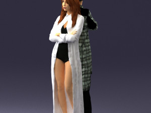 young stylish couple 0330 3D Модель