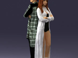 young stylish couple 0330 3D Model