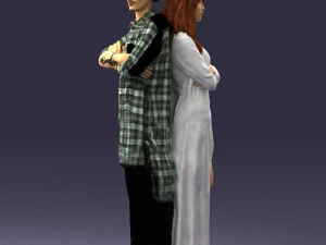 young stylish couple 0330 3D Model