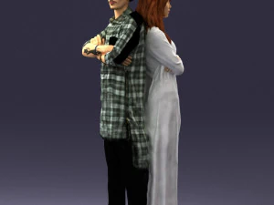 young stylish couple 0330 3D Model