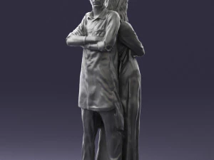 young stylish couple 0330 3D Model