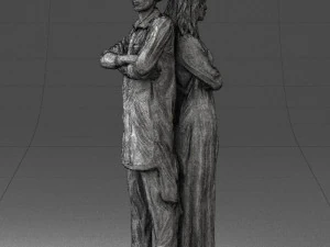 young stylish couple 0330 3D Model