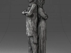 young stylish couple 0330 3D Model