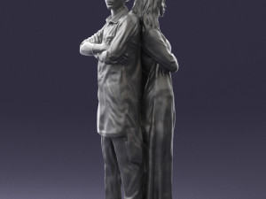 young stylish couple 0330 3d print ready Model do druku 3D