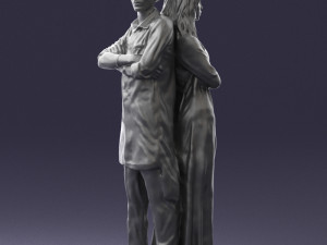 young stylish couple 0330 3d print ready Model do druku 3D