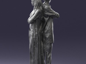 young stylish couple 0330 3d print ready Model do druku 3D