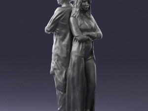 young stylish couple 0330 3d print ready Model do druku 3D