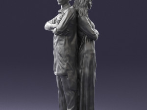 young stylish couple 0330 3d print ready Model do druku 3D