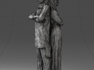 young stylish couple 0330 3d print ready Model do druku 3D