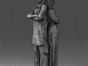 young stylish couple 0330 3d print ready Model do druku 3D