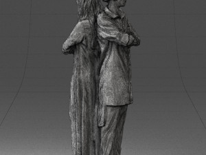 young stylish couple 0330 3d print ready Model do druku 3D
