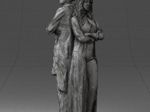 young stylish couple 0330 3d print ready Model do druku 3D