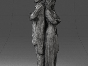 young stylish couple 0330 3d print ready Model do druku 3D