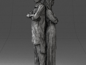 young stylish couple 0330 3d print ready Model do druku 3D