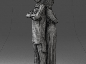 young stylish couple 0330 3d print ready Model do druku 3D