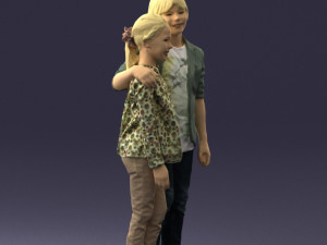 couple of kids 0332 3D Модель