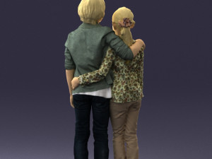 couple of kids 0332 3d print ready Modèles 3D en vedette