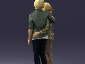 couple of kids 0332 3d print ready Modèles 3D en vedette