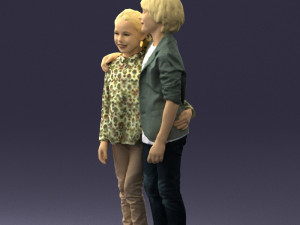 couple of kids 0332 3d print ready Modèles 3D en vedette