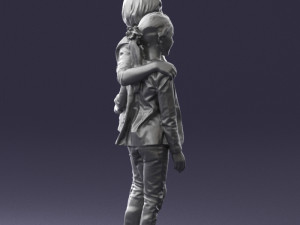 couple of kids 0332 3d print ready Modèles 3D en vedette