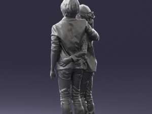 couple of kids 0332 3d print ready Modèles 3D en vedette