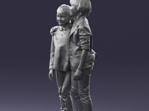 couple of kids 0332 3d print ready Modèles 3D en vedette