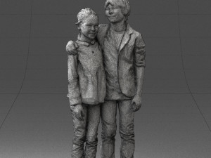 couple of kids 0332 3d print ready Modèles 3D en vedette