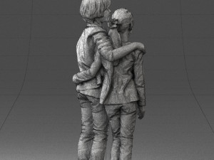 couple of kids 0332 3d print ready Modèles 3D en vedette