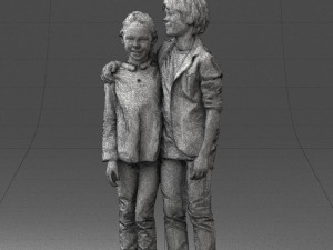 couple of kids 0332 3d print ready Modèles 3D en vedette