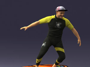 surfista uomo 0291 Modello 3D