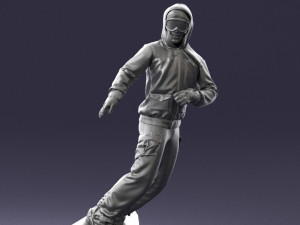 man on snowboard 0292 3D Model