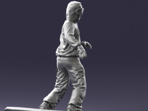 man on snowboard 0292 3D Model