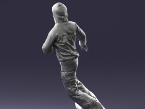 man on snowboard 0292 3D Model