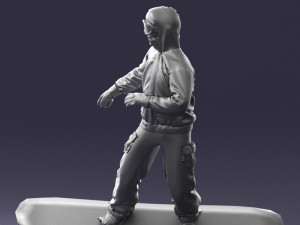 man on snowboard 0292 3D Model