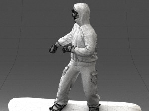man on snowboard 0292 3D Model