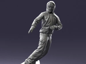 man on snowboard 0292 3d print ready 3D Print Model