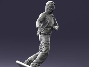 man on snowboard 0292 3d print ready 3D Print Model